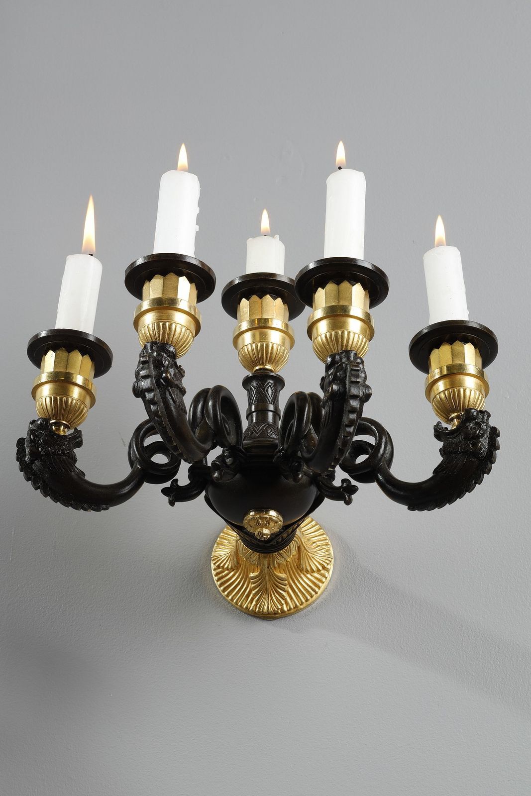 photo for sale Pair Of Restauration Period Sconces In Bronze
