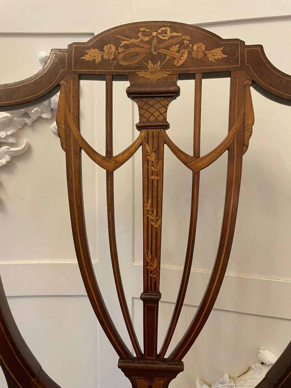 photo for sale Fine Quality Antique Mahogany Inlaid Desk Chair
