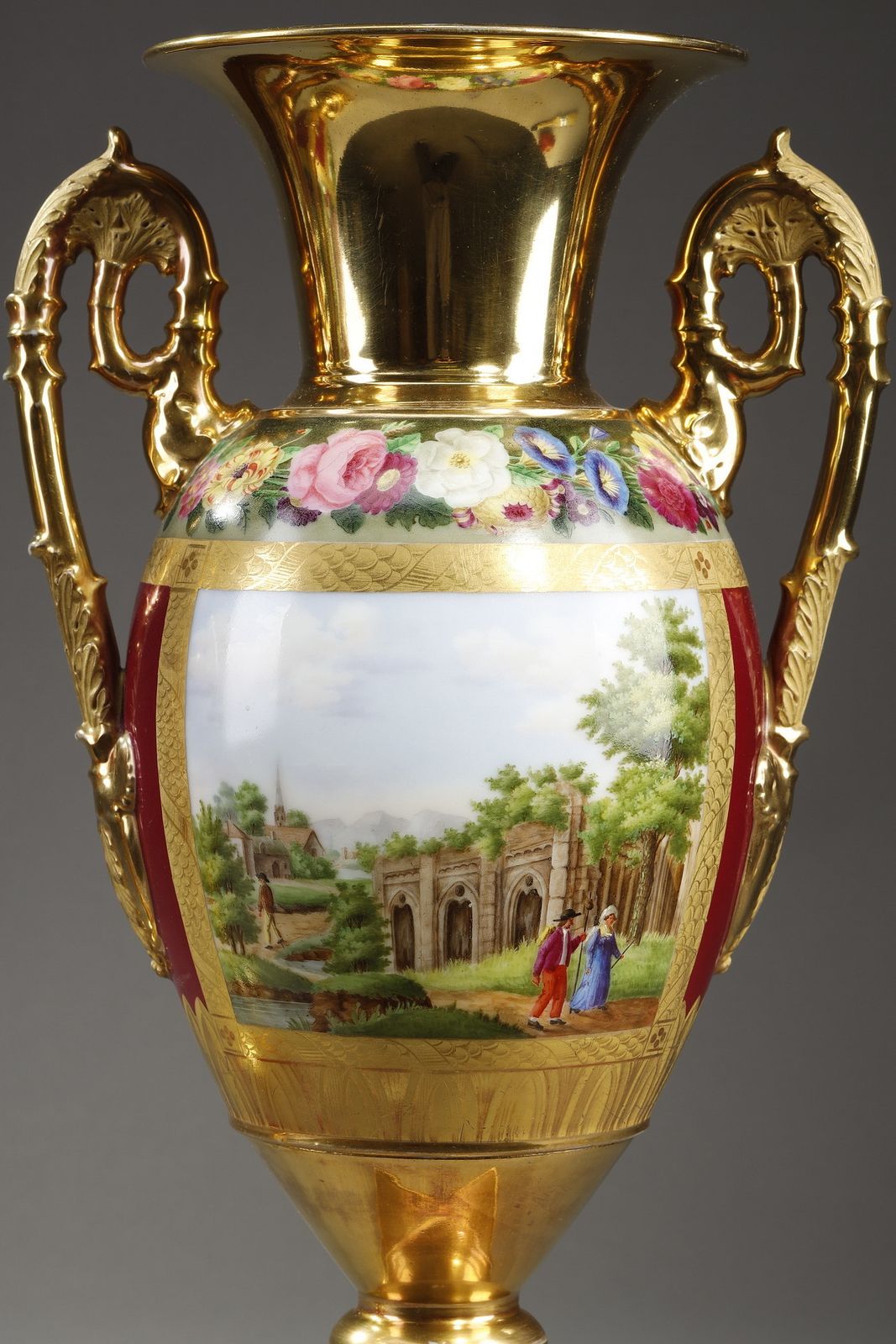 Restoration Period Pair Of Porcelain Vases photo buy