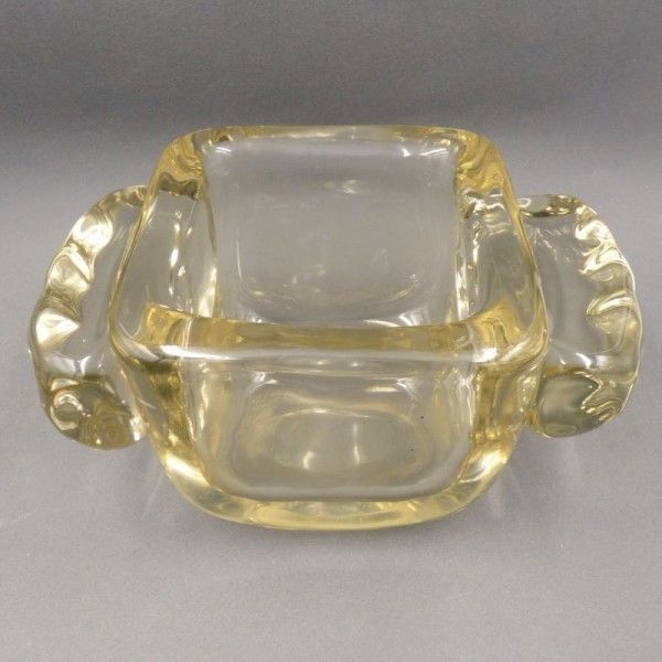 Rare Heavy Art Deco Glass Bowl From Schneider France. 1920   1930