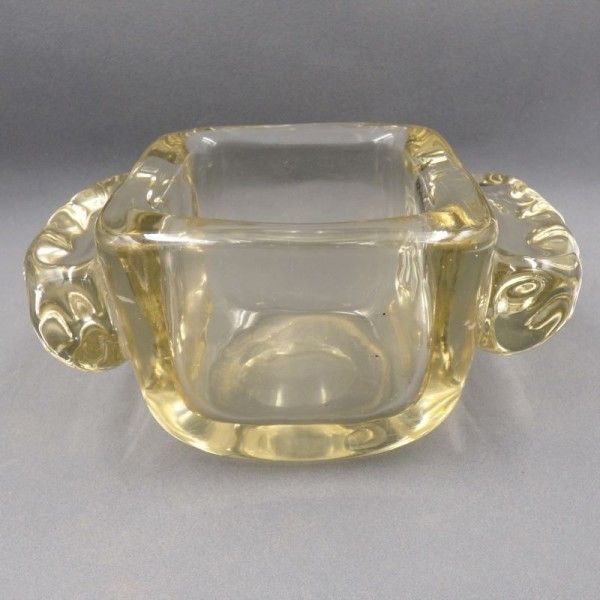 Home Decor Rare Heavy Art Deco Glass Bowl From Schneider France. 1920   1930 photo