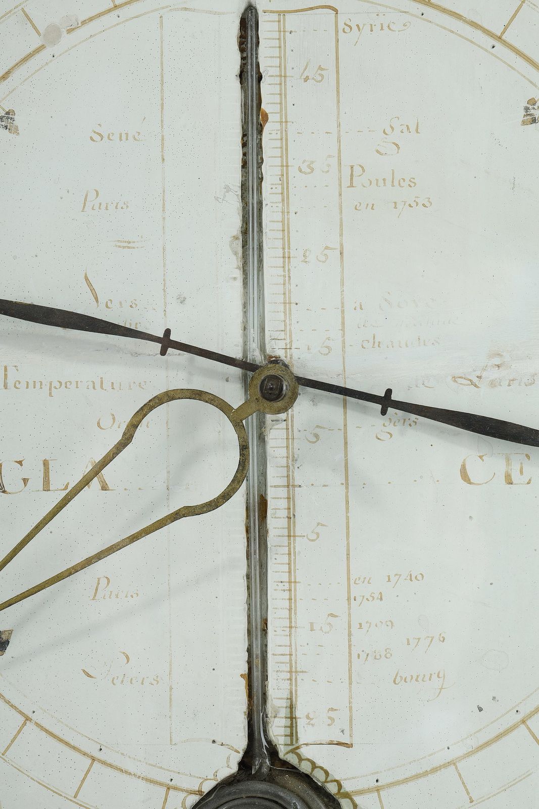 Barometer Thermometer In Gilt Wood, Louis XVI Period photo vinterior