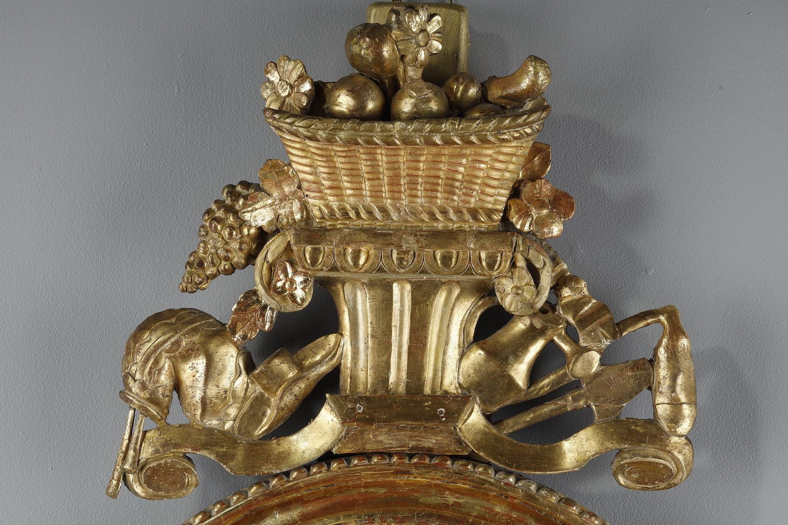 photo vinterior Barometer Thermometer In Gilt Wood, Louis XVI Period