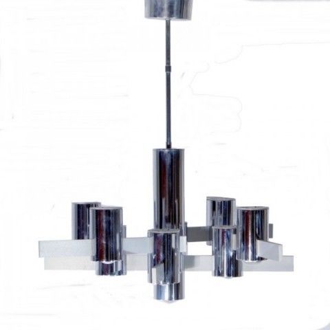 Gaetano Sciolari Cubes Chandelier. Italy 1960   1970 photo furniture