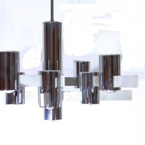 Gaetano Sciolari Cubes Chandelier. Italy 1960   1970 photo Lighting