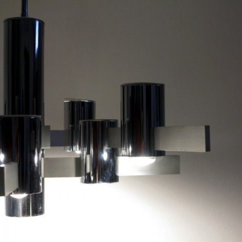 photo for sale Gaetano Sciolari Cubes Chandelier. Italy 1960   1970