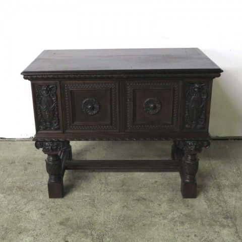Antique Sideboard With Many Carved Details 1860   1880 photo furniture