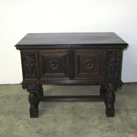 Antique Sideboard With Many Carved Details 1860   1880 photo for sale