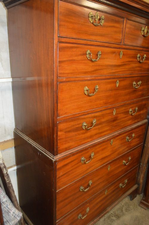 Georgian Mahogany Chest On Chest. photo furniture