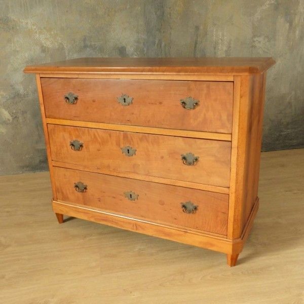 Biedermeier Chest With Three Drawers 1820 1850 photo vintage