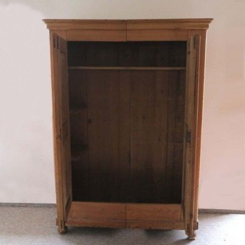 Biedermeier Wooden Wardrobe With Two Doors 1820   1850 photo 1304.0