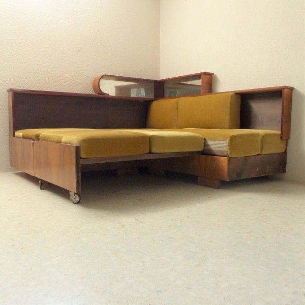 Art Deco Sofa Daybed With Side Table 1930   1940