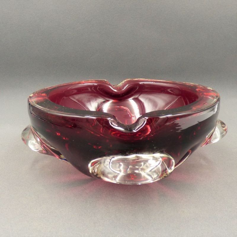Red Murano Glass Ashtray. Italy 1950   1959 photo Home Decor