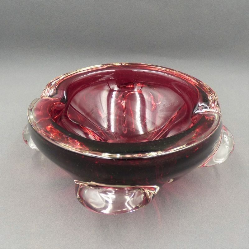 Red Murano Glass Ashtray. Italy 1950   1959 photo vinterior