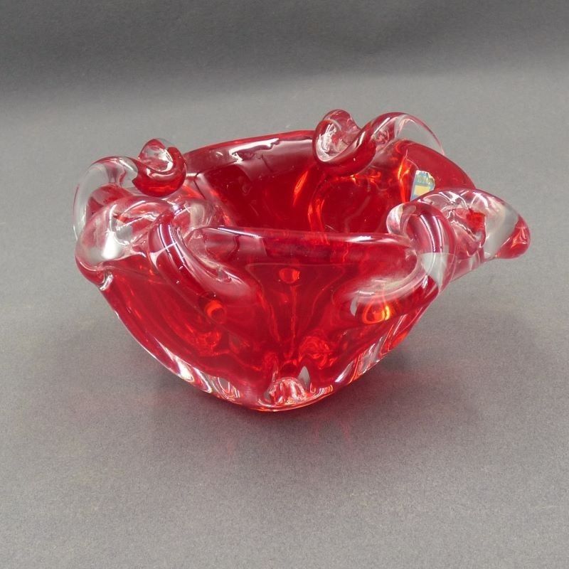 Red Murano Glass Ashtray. Italy 1950   1959 photo furniture