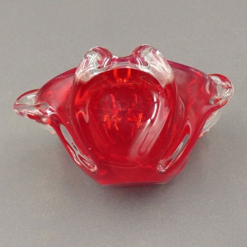 Red Murano Glass Ashtray. Italy 1950   1959 photo buy