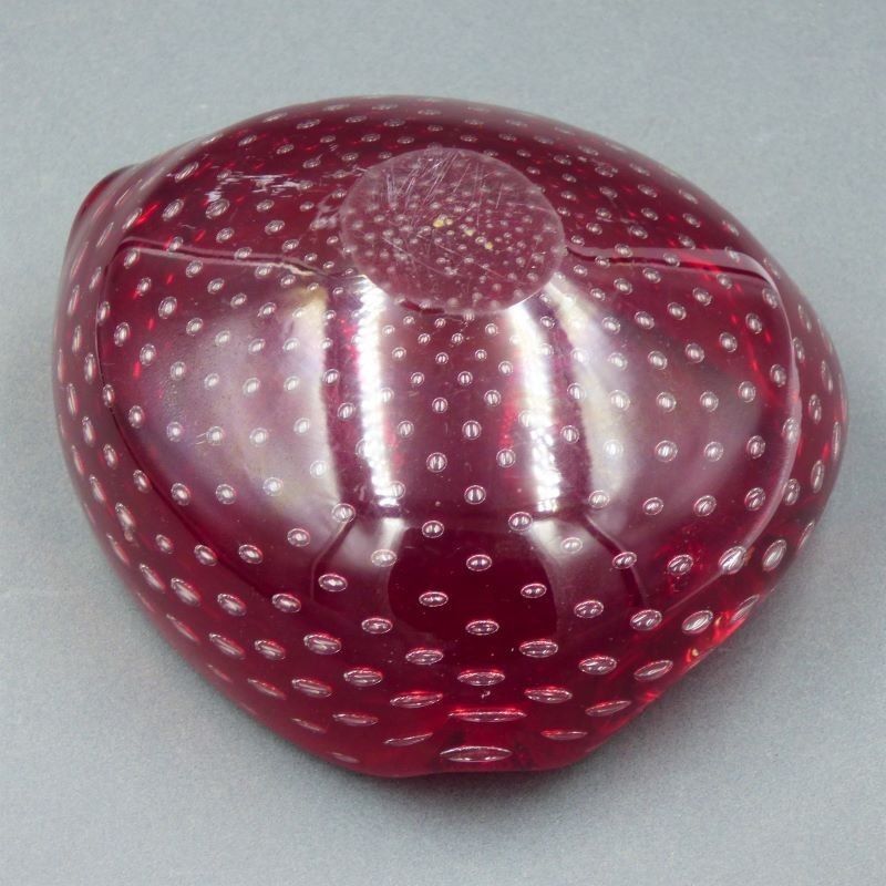 Red Murano Glass Ashtray. Italy 1950   1959 photo furniture