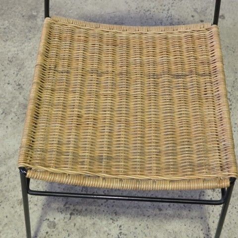 Rattan And Metal Side Chair. Drahtwerke Erlau photo vinterior