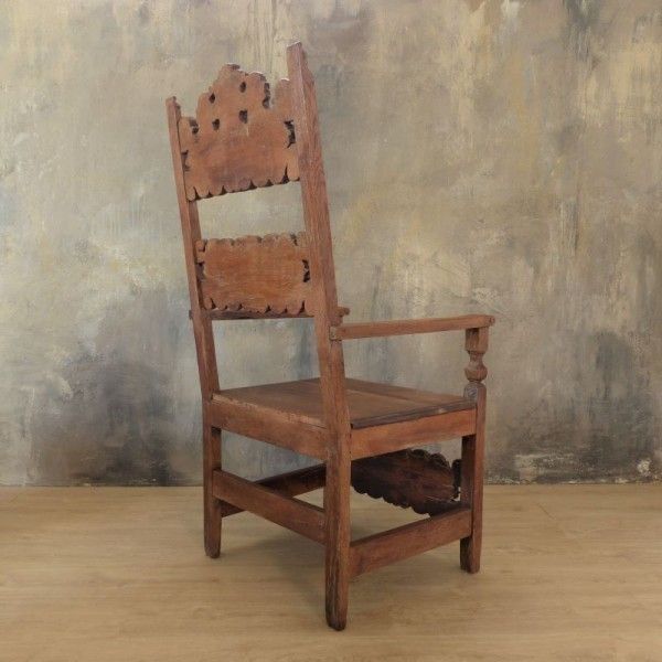 photo furniture Carved Throne Chair Wilhelminian 1850 1880
