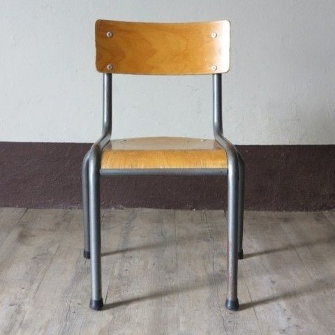School Chair In The Style Of Prouve. photo vintage