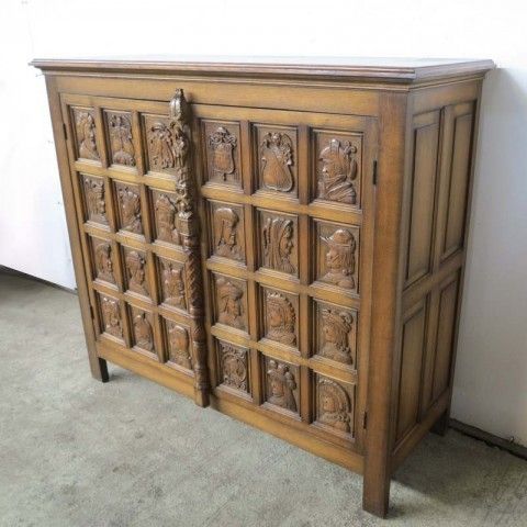 photo for sale Carved Vintage Living Room Buffet 1940   1950