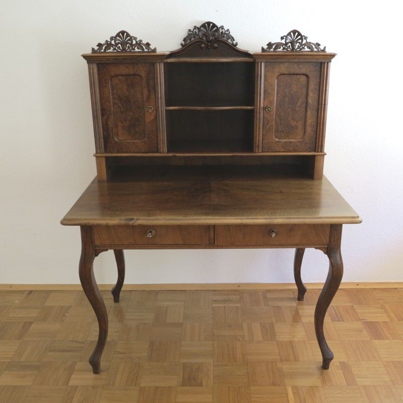 Antique Carved Desk In Very Good Condition. 1850   1880 photo furniture
