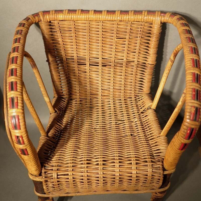 Antique Children's Rattan Chair. 1930   1935 photo 261.0