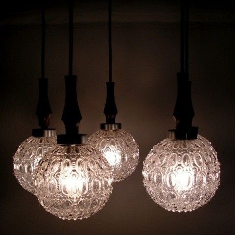 photo for sale Vintage. Ceiling Lamp With Five Glass Globes. 1960   1965.