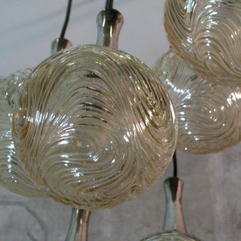photo buy Vintage. Ceiling Lamp With Nine Glass Globes. 1960   1965