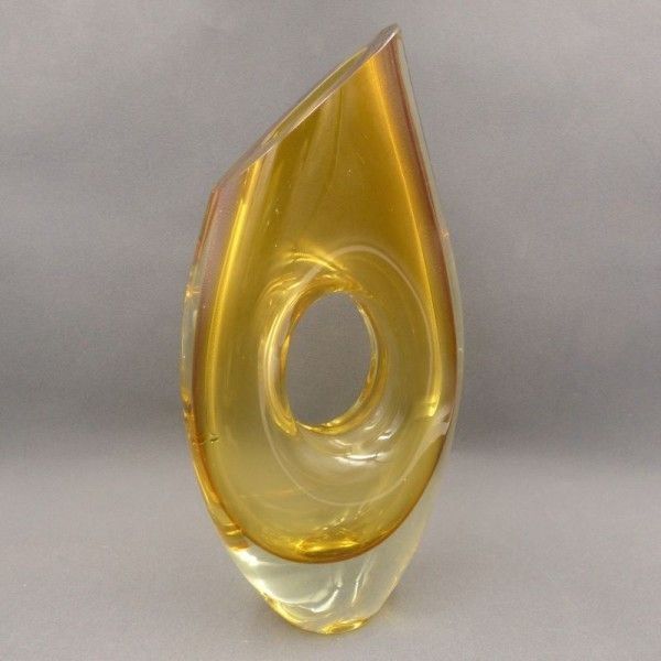Sommerso Vase Made Of Murano Glass By Flavio Poli. 1950   1959 photo vintage