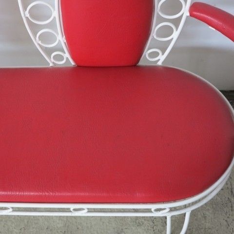 photo for sale Vintage Bench With Two Metal Chairs.