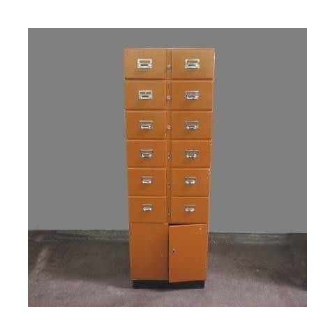 Industrial Card Cabinet With Twelve Drawers. 1950   1960