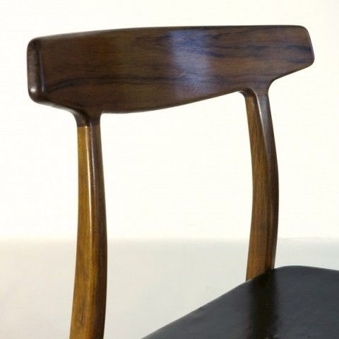 Set Of Four Dining Chairs By Henning Kjaernulf For Bruno Hansen 1955 photo buy