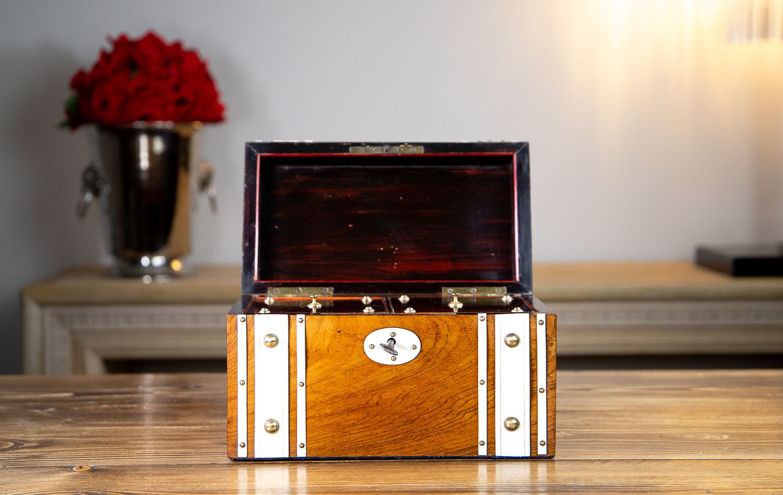 Light Rosewood French Tea Caddy 1890 photo furniture