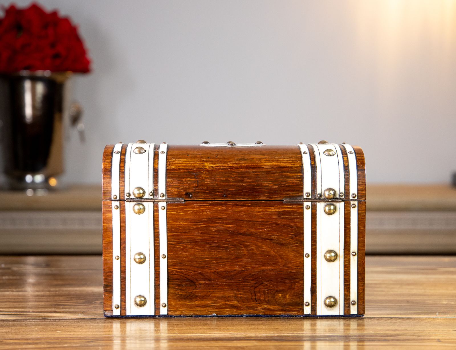 photo furniture Light Rosewood French Tea Caddy 1890