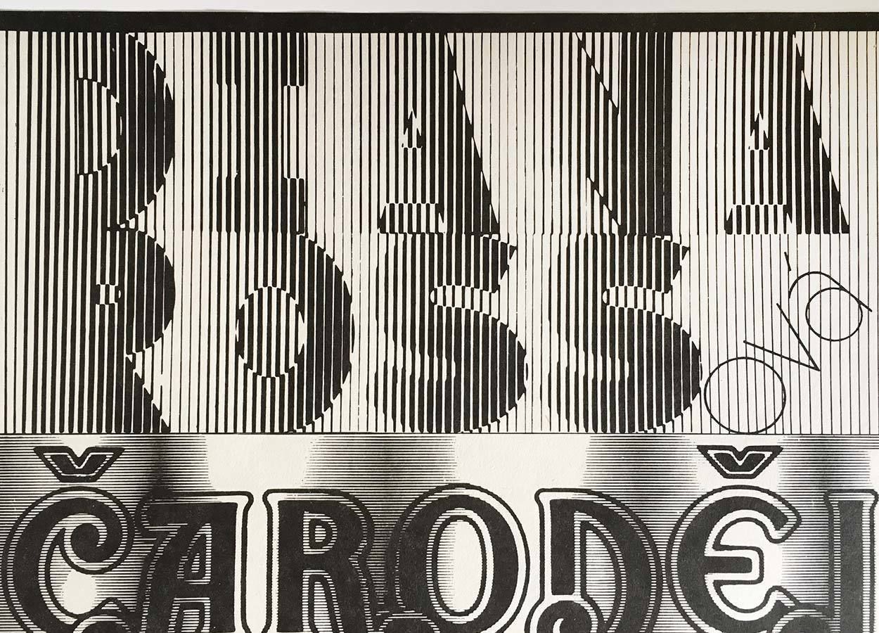 Original Film Poster, The Wiz, Zdeněk Ziegler, 1980, Genuine Czech Vintage Print photo Art