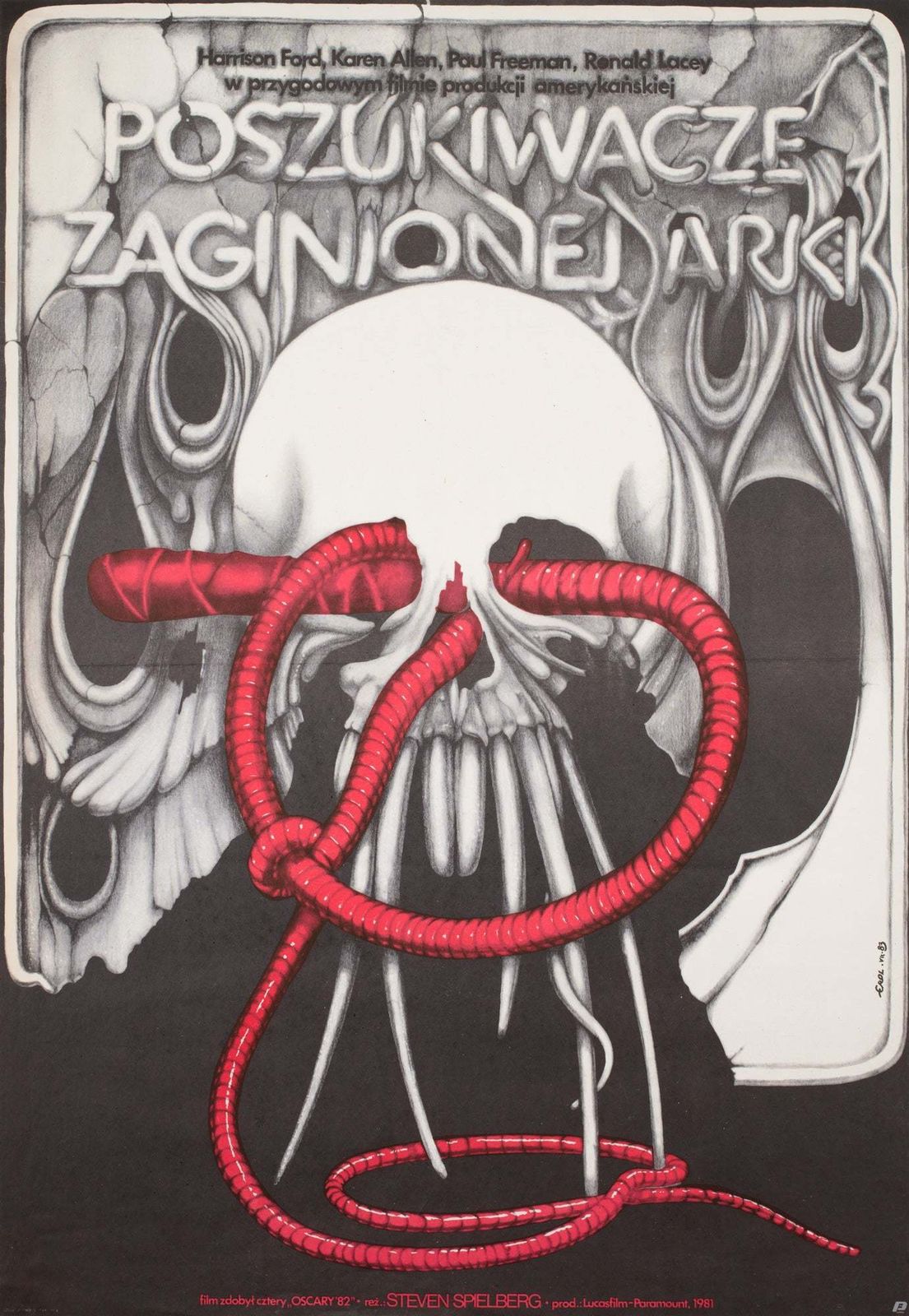 Raiders Of The Lost Ark 1983 Polish B1 Film Poster, Ero