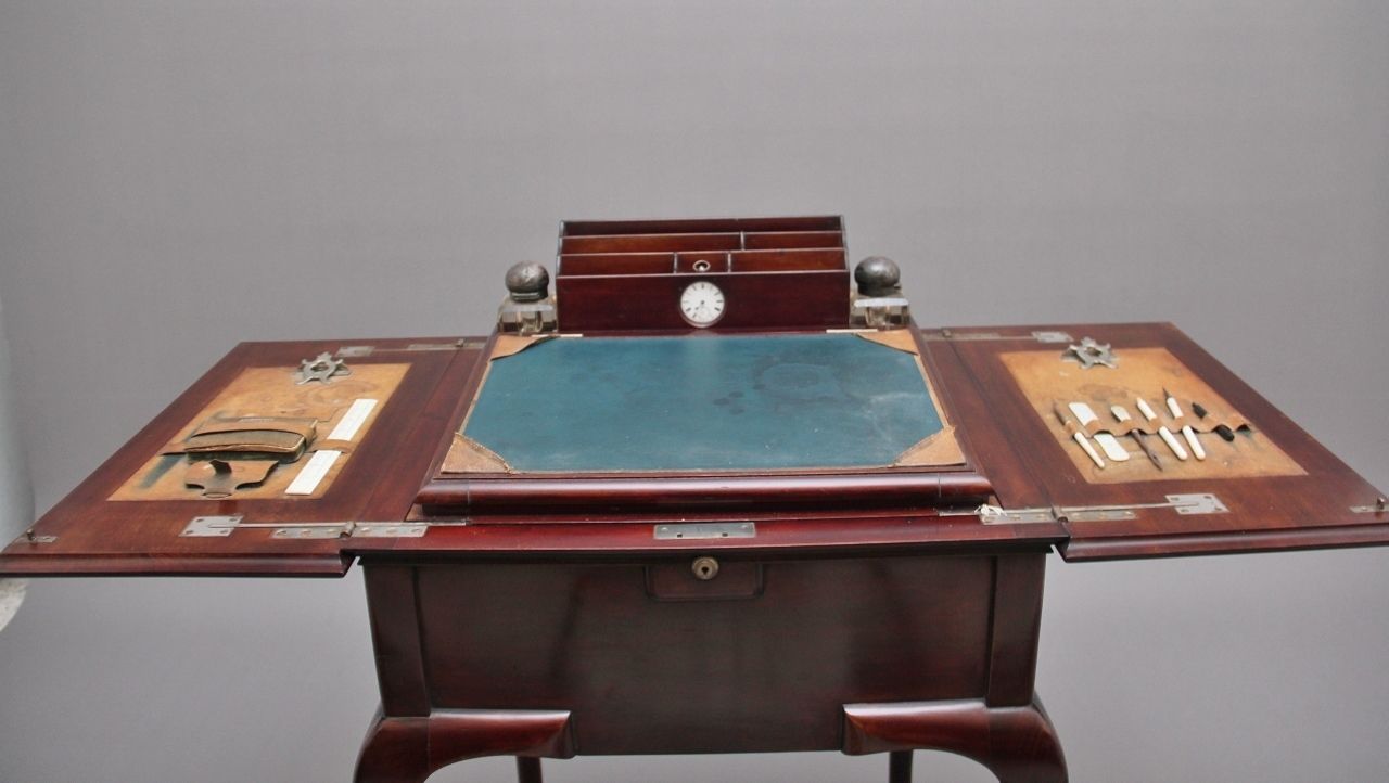photo for sale Early 20th Century Metamorphic Writing Desk By J.C Vickery Of London