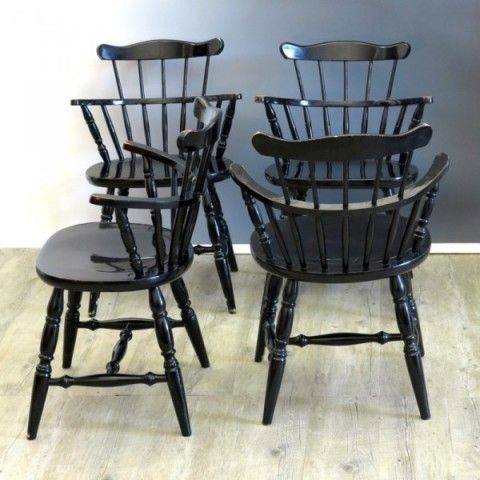 Lot Of Four Wood Armchairs By "Nesto Sweden" 1960   1965 photo furniture