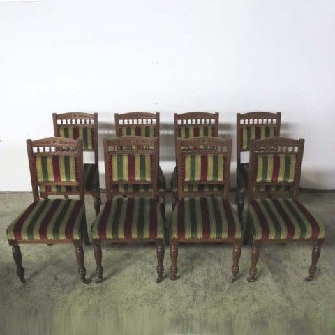 Eight Antique Chairs By Urquhart & Adamson. Liverpool 1860   1880s. Set Of 8