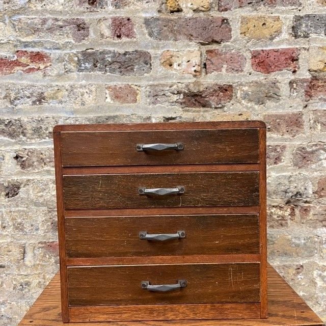 Antique Oak Counter Top Drawers