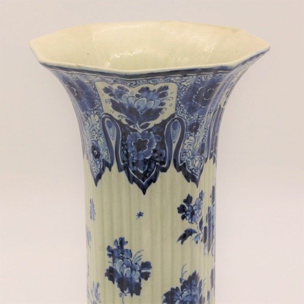 Antique Hand Painted Ceramic Vase From Delft Holland. photo 828.0