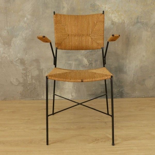 Vintage Rattanchair. Drahtwerke Erlau. 1950   1959 photo buy