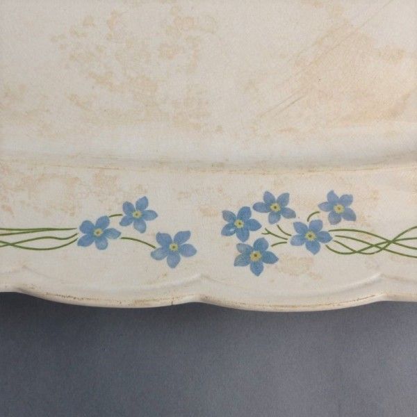 Art Nouveau Ceramic Tray From Sarreguemines. France 1900   1920 photo for sale