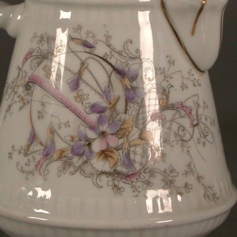 259.0 Art Nouveau Porcelain Coffee Service. Kpm Germany. 1900   1910. photo