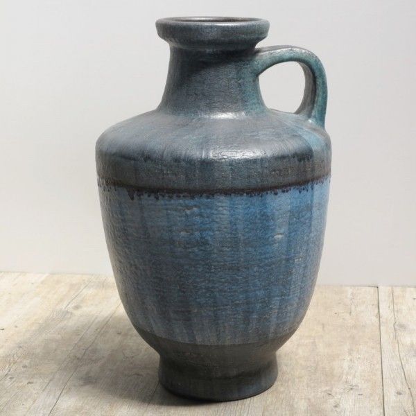 Big Ceramic Floor Vase. Karlsruher Majolika 1963
