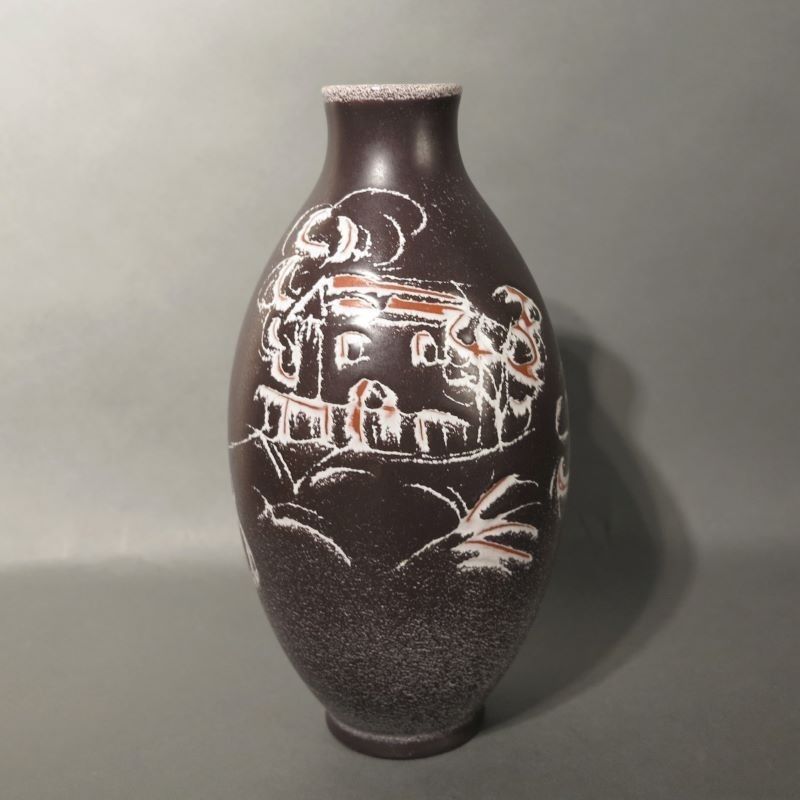 Ceramic Vase From The Karlsruher Majolika By F. Glatzle. 1956   1962