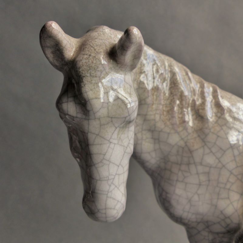 Ceramic Horse Group By A. Wagner For The Karlsruher Majolika. 1963 photo 515.0