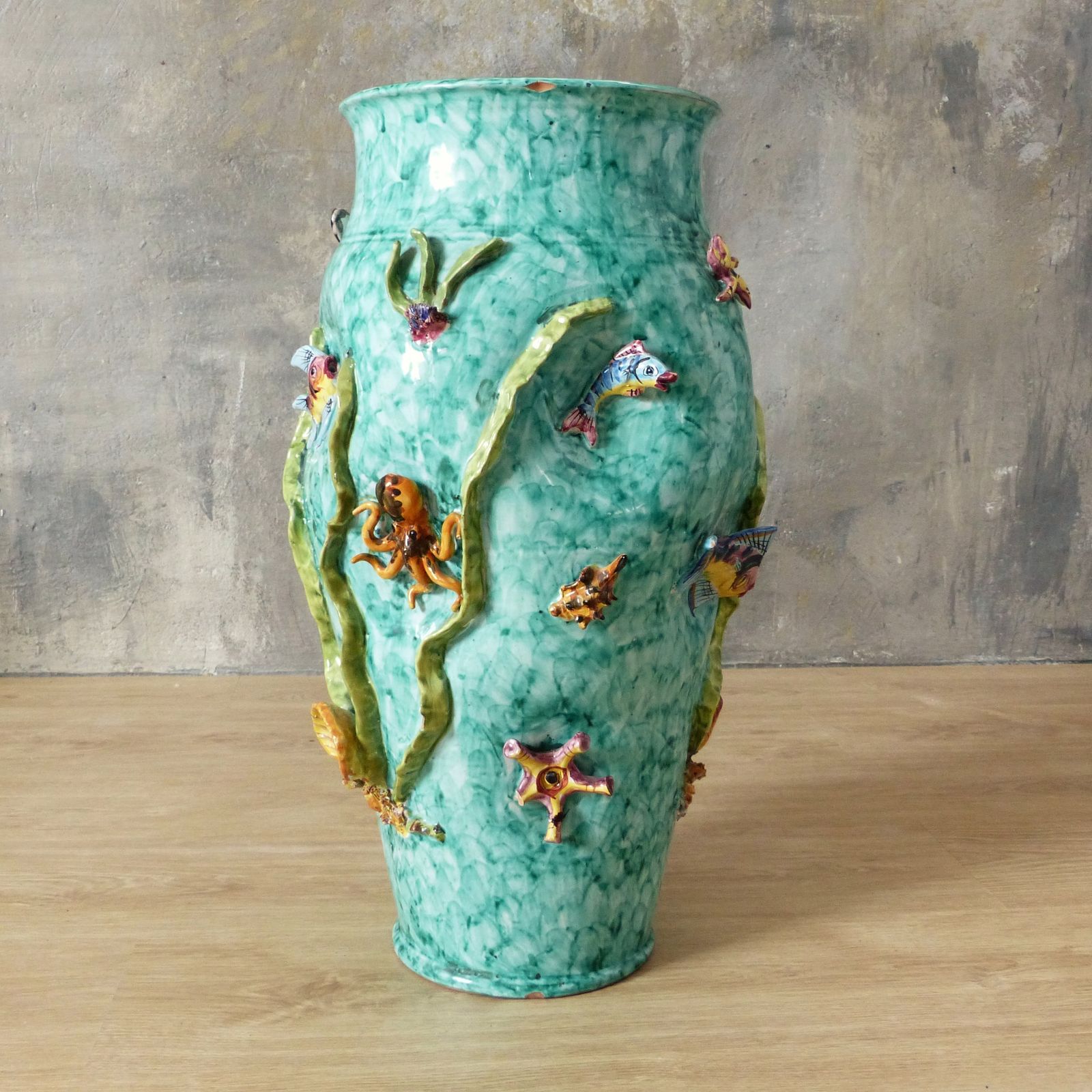 Ceramic Vase From Vietri Scotto. Italy 1950   1959. photo for sale