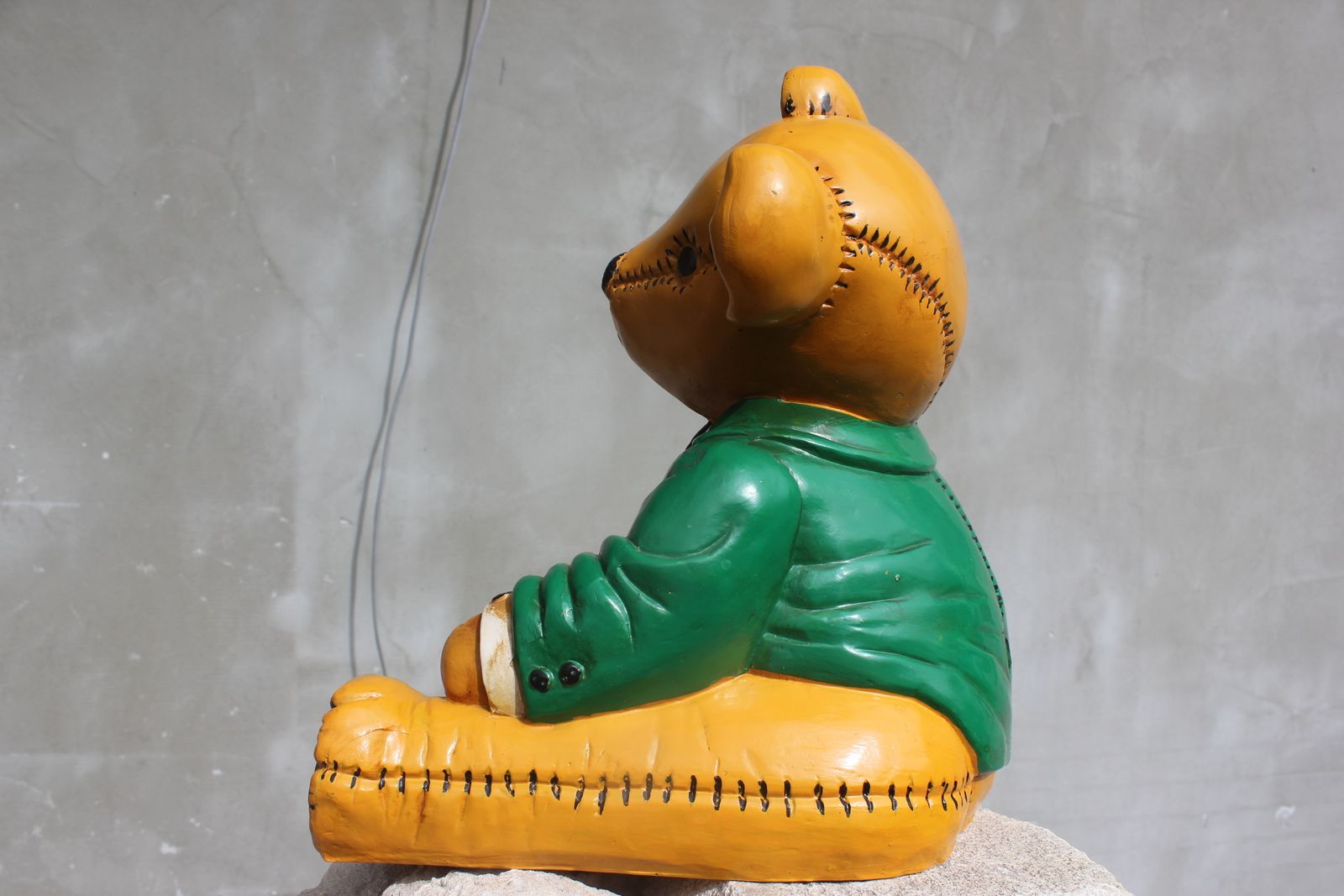 photo furniture Rare Large Ceramic Teddy Bear Figurine Big Terracotta Animal Statue Photo Studio Prop Christmas Photo Prop